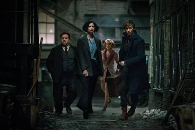 A scene from Fantastic Beasts and Where to Find Them. From left to right: Dan Fogler as Jacob, Katherine Waterston as Tine, Alison Sudol as Queenie and Eddie Redmayne as Newt Scamander. PIC: Warner Bros.