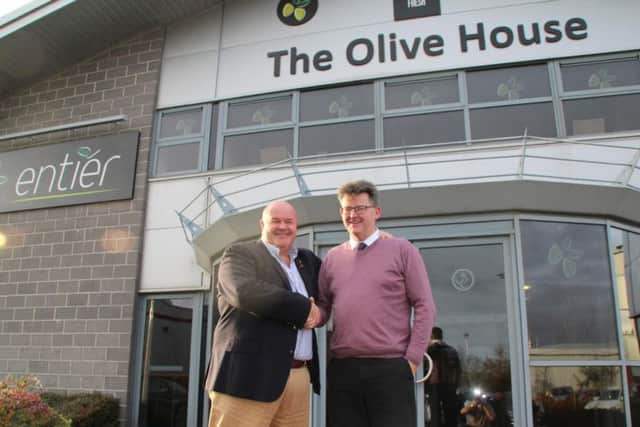 Peter Bruce, chief executive of Entier (left), and Andrew Hamer, managing director of Wilde Thyme. Picture: Contributed