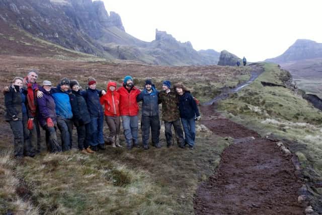 Volunteers after tackling the Skye path. Picture: Contributed