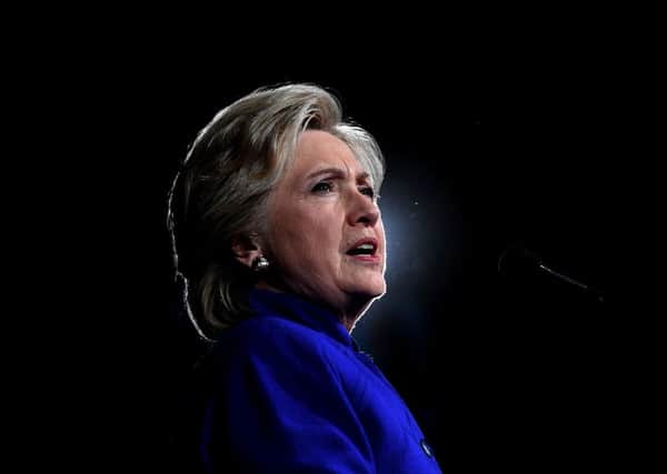 Former US Democratic presidential nominee Hillary Clinton.  Picture: AFP/Getty Images
