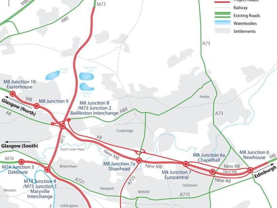 The M8/M73/M74 project is due to be completed next spring. Picture: Transport Scotland