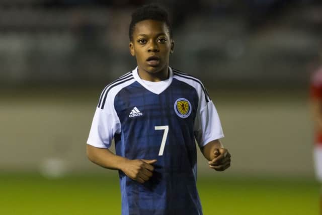 Karamoko Dembele came on as a substitute in the match with Wales. Picture: SNS