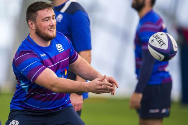 Zander Fagerson began life as a No 8 but was soon told he would have to front up if he was to make the grade. Picture: Bill Murray/SNS