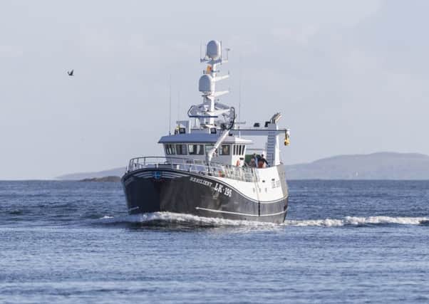 Whalsay is once again reinvesting in its fishing fleet. The islands first new whitefish boat in 16 years, the Resilient, arrived this summer and more vessels are on the way. Picture: contributed