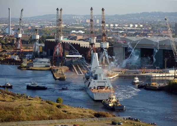 Type 45 destroyer HMS Duncan being launched at Govan shipyard in October 2010. Picture: Phil Wilkinson