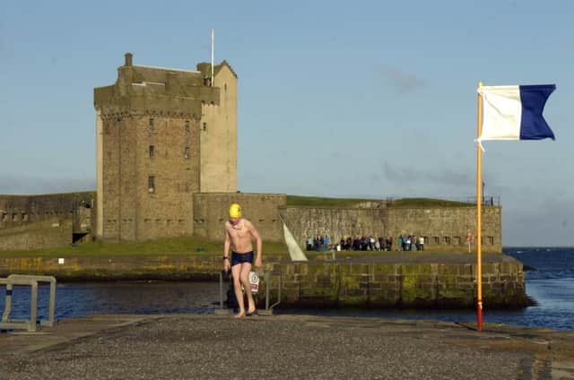 Members of The Ye Amphibious Ancients Bathing Association in Brought Ferry