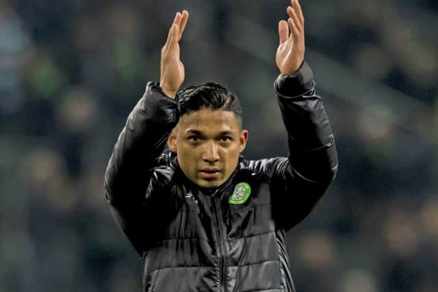 Celtic's Emilio Izaguirre has deputised for the injured Kieran Tierney at left back. Picture: Craig Williamson/SNS