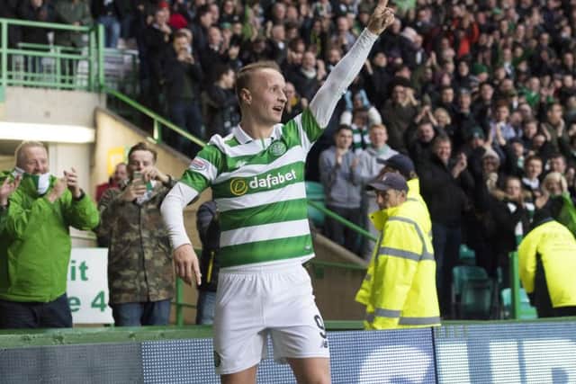 Celtic's Leigh Griffiths celebrates scoring his first goal since the end of Septmeber. Picture: SNS/Craig Williamson