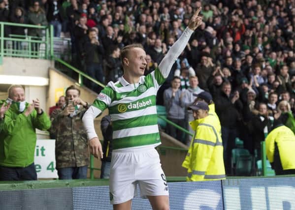 Celtic's Leigh Griffiths celebrates scoring his first goal since the end of Septmeber. Picture: SNS/Craig Williamson
