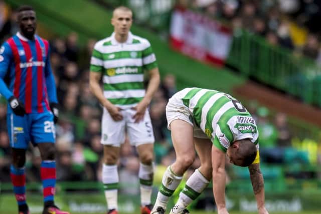 Celtic's Scott Brown was injured against Inverness. Picture: Craig Williamson/SNS