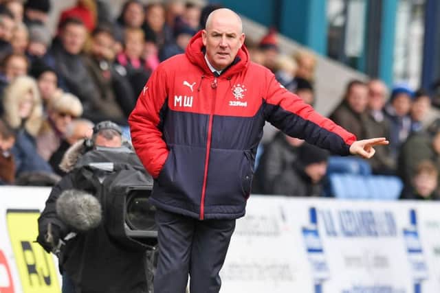 Rangers manager Mark Warburton was unhappy with his team's missed chances. Picture: SNS.