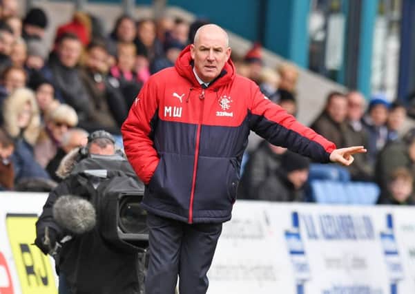 Rangers manager Mark Warburton was unhappy with his team's missed chances. Picture: SNS.