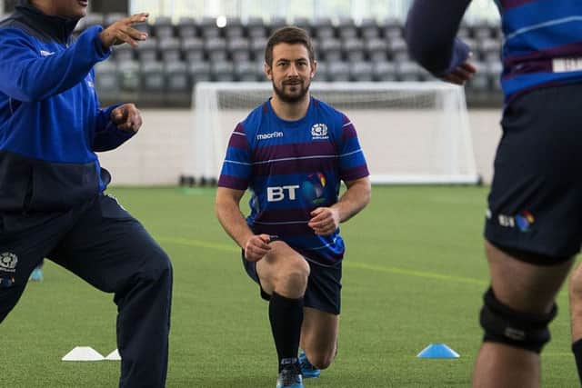 Scotland's Greig Laidlaw in training at the Oriam sports centre in Edinburgh. Picture: Gary Hutchison/SNS/SRU