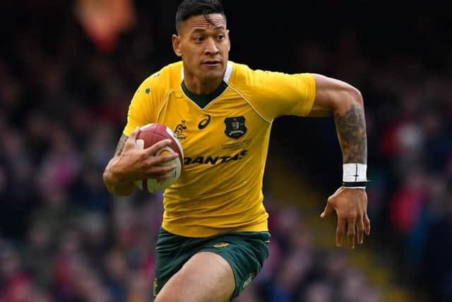 Israel Folau switched to rugby union after spells in rugby league and Aussie rules. Picture: Stu Forster/Getty Images