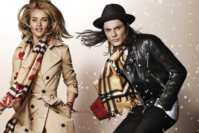 Rosie Huntington-Whiteley and James Bay model Burberry clothing. Picture: Contributed