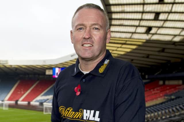 Former Scotland midfielder Paul Lambert, pictured at Hampden this week, was denied the chance to face England by concussion. Picture: Paul Devlin/SNS Group