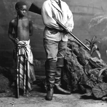 Welsh explorer and journalist Sir Henry Morton Stanley  posing in the clothes he wore when he met fellow explorer Dr David Livingstone in central Africa. PIC Wikimedia Commons.