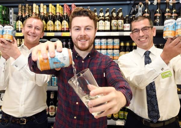 Alastair Davis, Social Investment Scotland chief executive, Alan Mahon, founder of Brewgooder, Allan Miller, Asda Senior Director for Scotland. Picture: Greg Macvean/Contributed