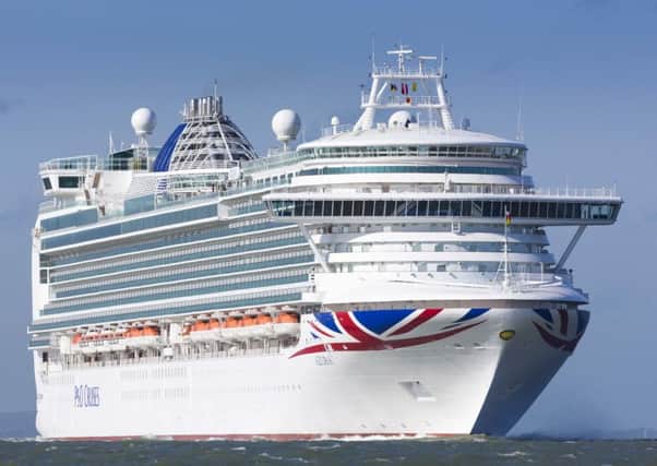 The P&O cruise ship Azura. Picture: Christopher Ison