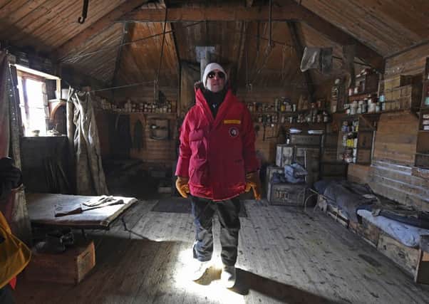 Secretary of State John Kerry inside the historic Shackleton hut near McMurdo Station, Antarctica. Picture: PA