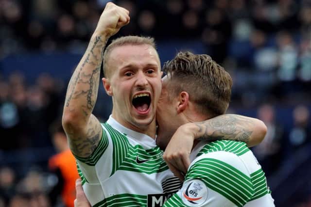 Leigh Griffiths posted a video of the strike to social media. Picture: Lisa Ferguson