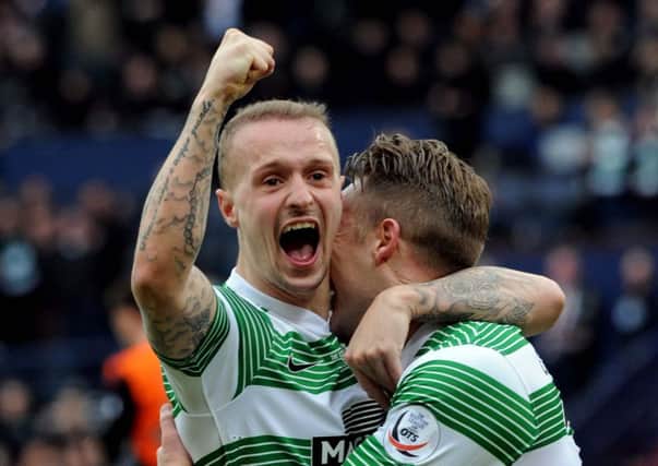 Leigh Griffiths posted a video of the strike to social media. Picture: Lisa Ferguson