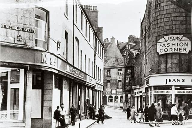 M&S on St Nicholas Street. The shops is in the same location but has a radically different frontage and forms part of the St Nicholas Shopping Centre. PIC Aberdeen City and Aberdeenshire Archives.