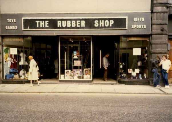 The Rubber Shop on George Street in 1986, where you could buy anything from a tennis ball to a minister's collar. PIC Aberdeen City and Aberdeenshire Archives.