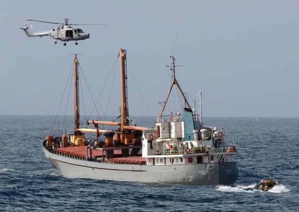 A Lynx helicopter on pirate operations in the south-west Caribbean. Picture: Emma Somerfield/MoD/PA.