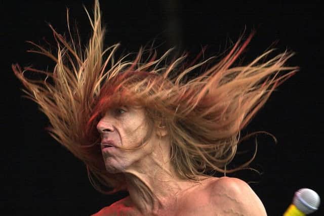 Iggy Pop performing at T in the Park in 2000. The vocalist's Lust for Life became the best known track from the Trainspotting soundtrack. Picture: David Moir/TSPL