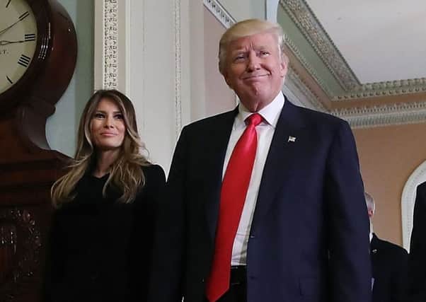Donald Trump  with wife Melania at the Capitol in Washington. Picture: Getty Images