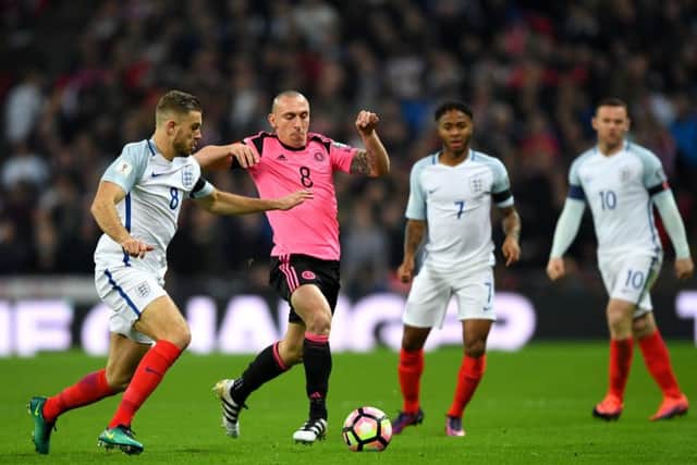 Scott Brown made his international comeback but could not stop Scotland losing 3-0 to England at Wembley.  Picture: Shaun Botterill/Getty Images