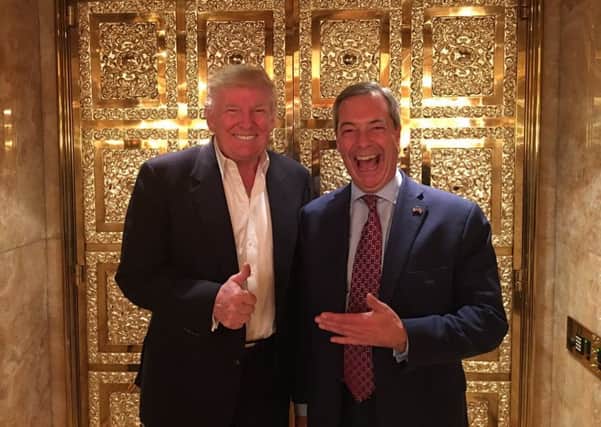 Donald Trump and Nigel Farage. Picture: PA