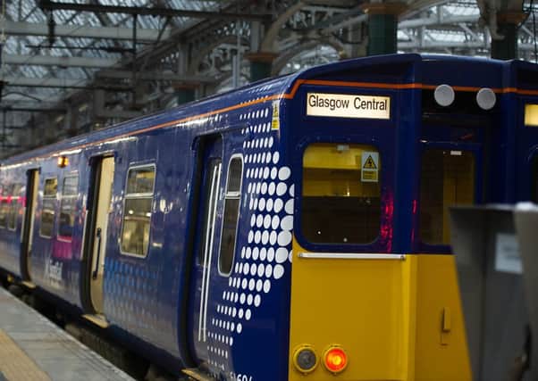 Trains to Glasgow Central faced significant delays with replacement buses in operation. Picture; John Devlin