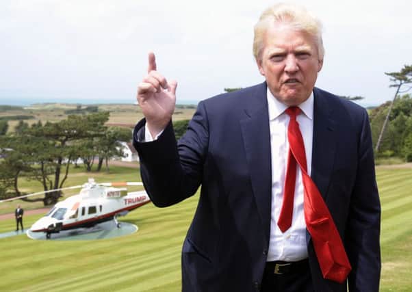 Donald Trump at Turnberry in Ayrshire, one of two golf courses he owns in Scotland. Picture: John Devlin/TSPL