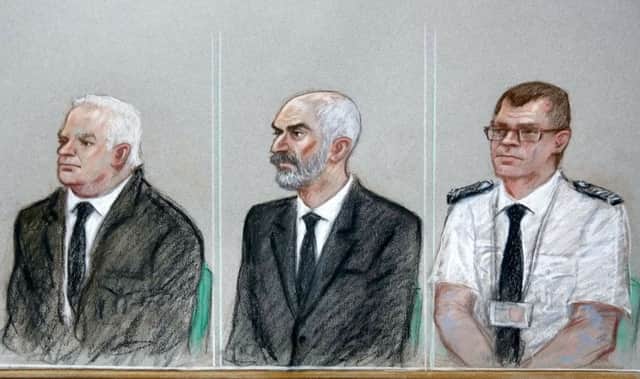 An artist's impression of Thomas Mair during an appearance at the Old Bailey