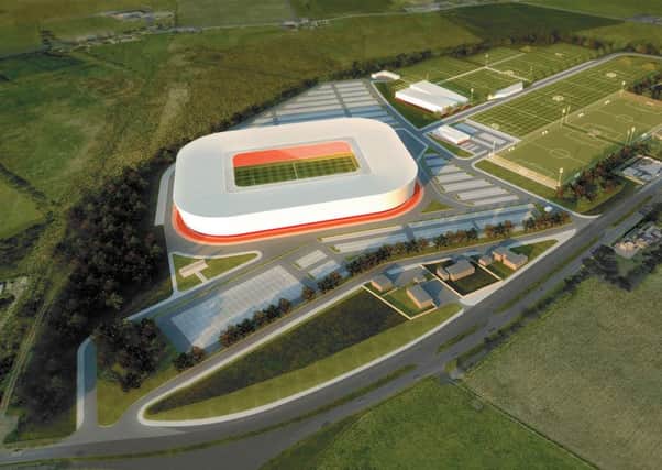 An artist impression of the new stadium to replace Pittodrie. Picture: Contributed