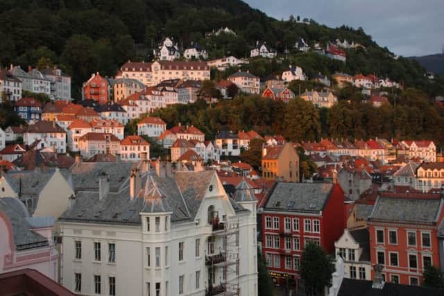 Houses on the hill in the south western coastal city of Bergen. Picture: Contributed
