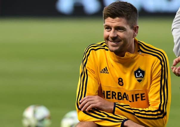Steven Gerrard is leaving LA Galaxy and would enhance Celtic, says Scott Sinclair.
 Picture: AFP/Getty Images