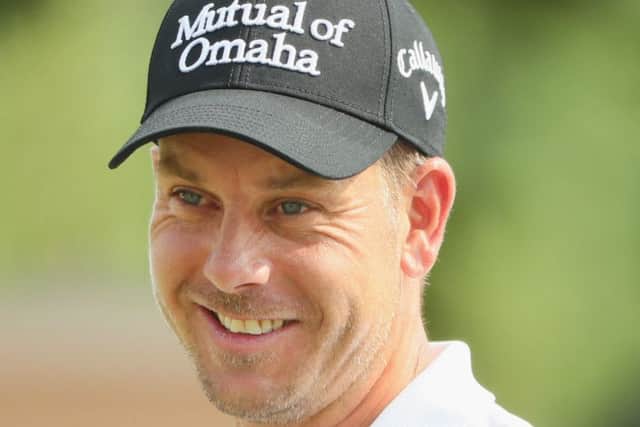DUBAI, UNITED ARAB EMIRATES - NOVEMBER 16: Henrik Stenson of Sweden is pictured on the driving range during practice prior to the start of the DP World Tour Championship on the Earth Course at Jumeirah Golf Estates on November 16, 2016 in Dubai, United Arab Emirates. (Photo by Andrew Redington/Getty Images)
