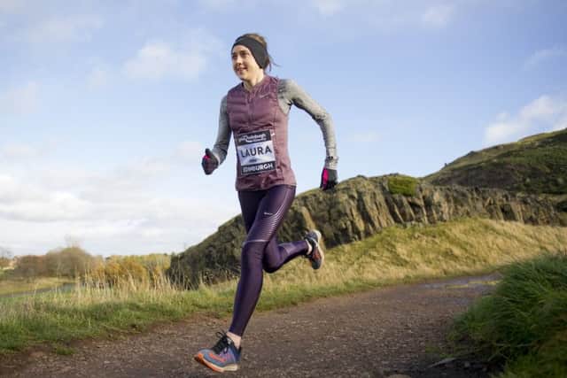 Laura Muir in full flow at Holyrood Park where she will compete in January's Great Edinburgh International XCountry. Picture: Ian Rutherford