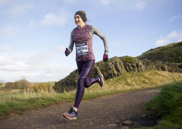 Laura Muir in full flow at Holyrood Park where she will compete in January's Great Edinburgh International XCountry. Picture: Ian Rutherford