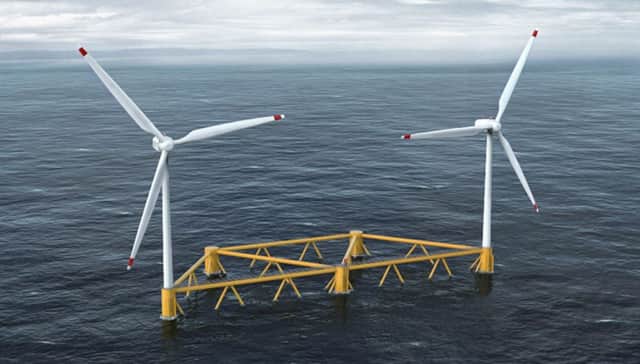 An artist's impression of the proposed wind turbines. Picture: Hexicon AB