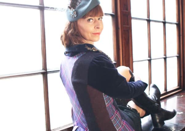 Game of Thrones star Kate Dickie launched Alzheimer's tartan earlier this year. Picture: Contributed
