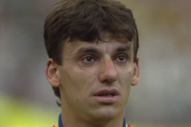 Daniel Prodan playing for Romania in 1994. Picture: Jonathon Daniel/Allsport USA/Getty