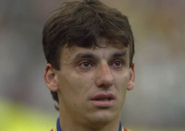 Daniel Prodan playing for Romania in 1994. Picture: Jonathon Daniel/Allsport USA/Getty