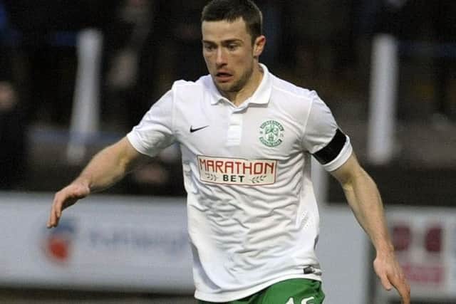 Lewis Stevenson is one of the Hibs players whose contract is running out. Picture: John Devlin