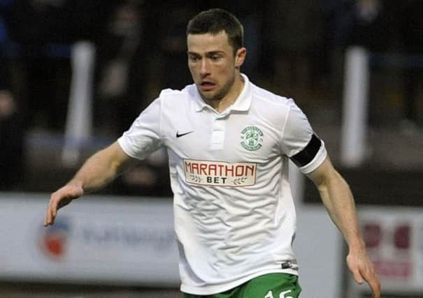 Lewis Stevenson is one of the Hibs players whose contract is running out. Picture: John Devlin