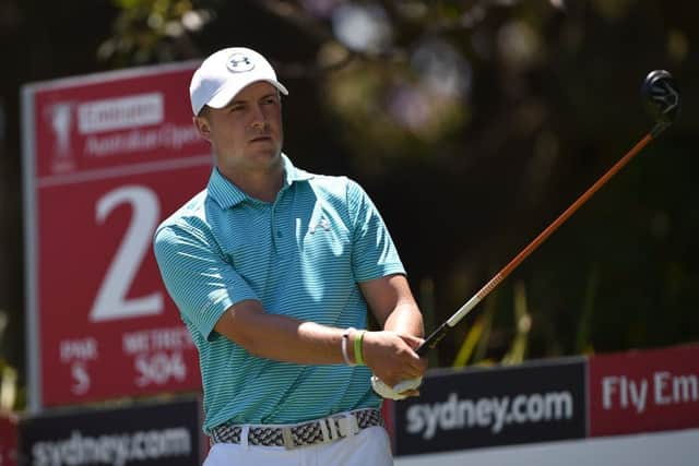 Jordan Spieth is four shots off the lead at the halfway stage in the Emirates Australian Open in Sydney. Picture: Getty Images