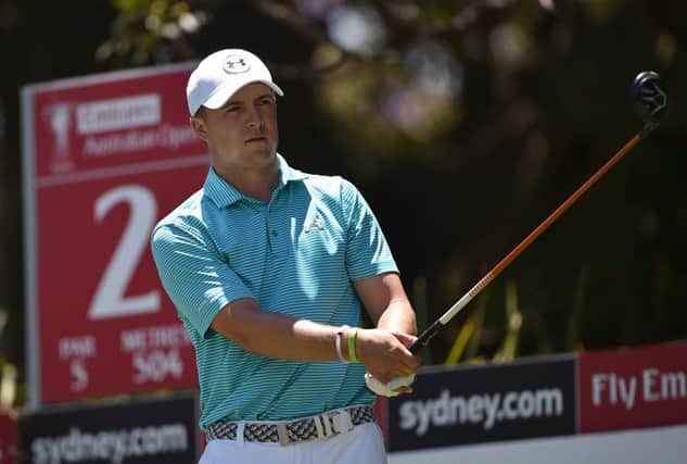 Jordan Spieth is four shots off the lead at the halfway stage in the Emirates Australian Open in Sydney. Picture: Getty Images
